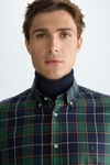 Multi-check twill shirt