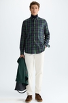 Multi-check twill shirt