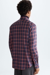 Multi-check twill shirt