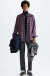 Multi-check twill shirt