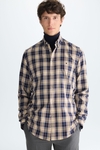 Multi-check twill shirt