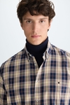Multi-check twill shirt