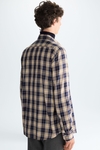 Multi-check twill shirt