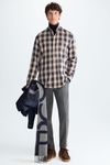 Multi-check twill shirt