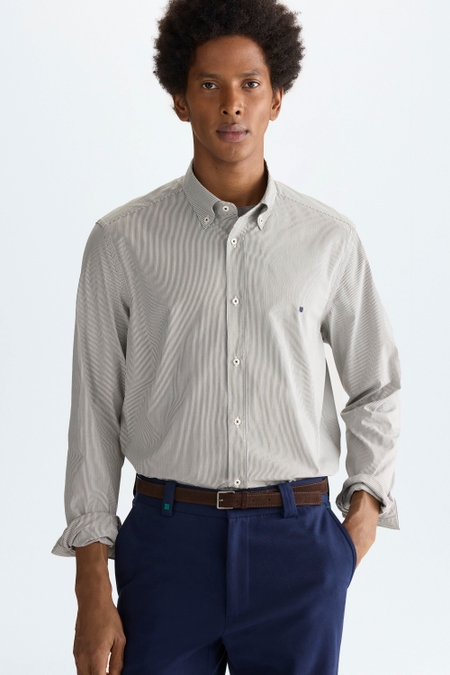 STRIPED POPLIN SHIRT