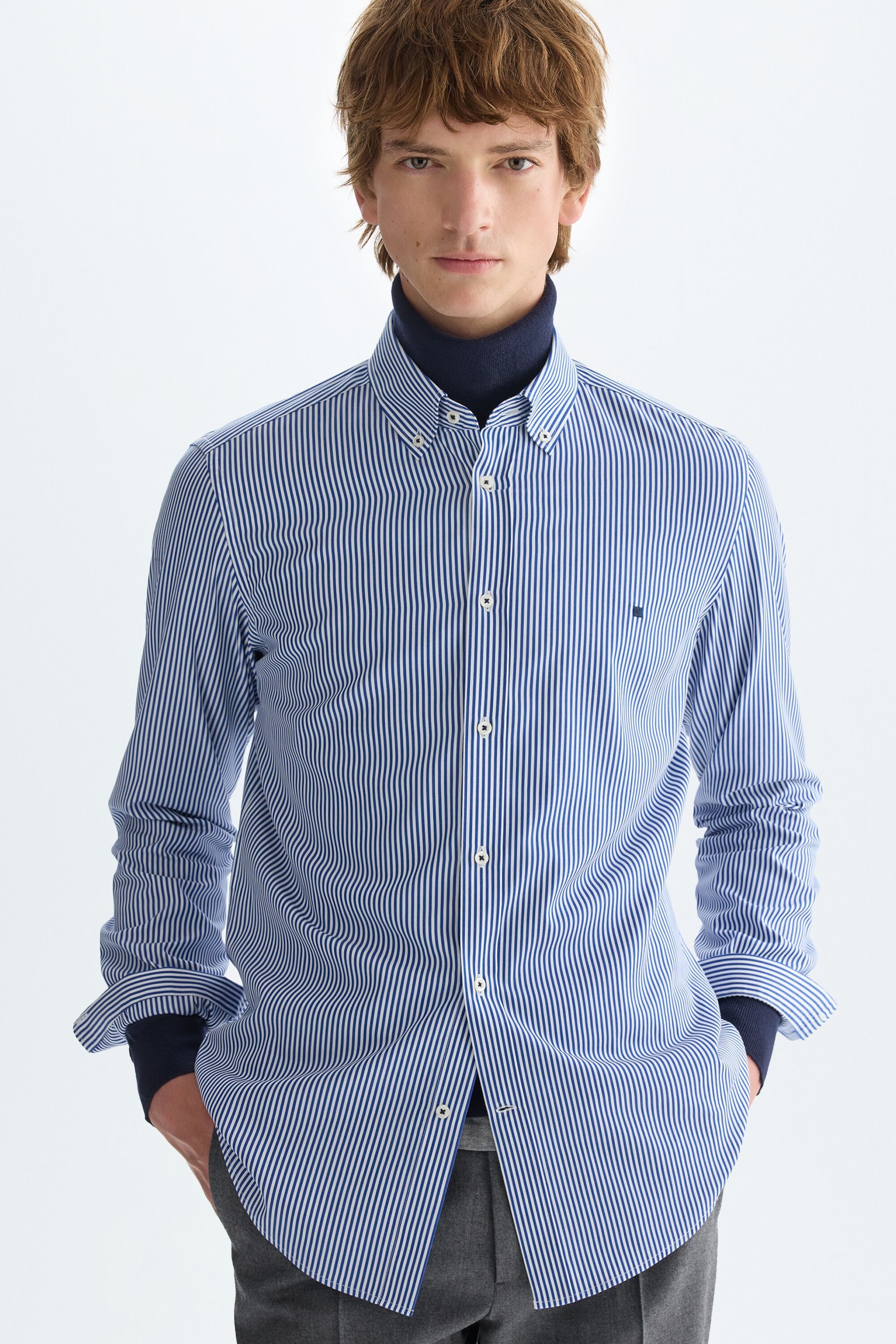 Candy stripe poplin shirt