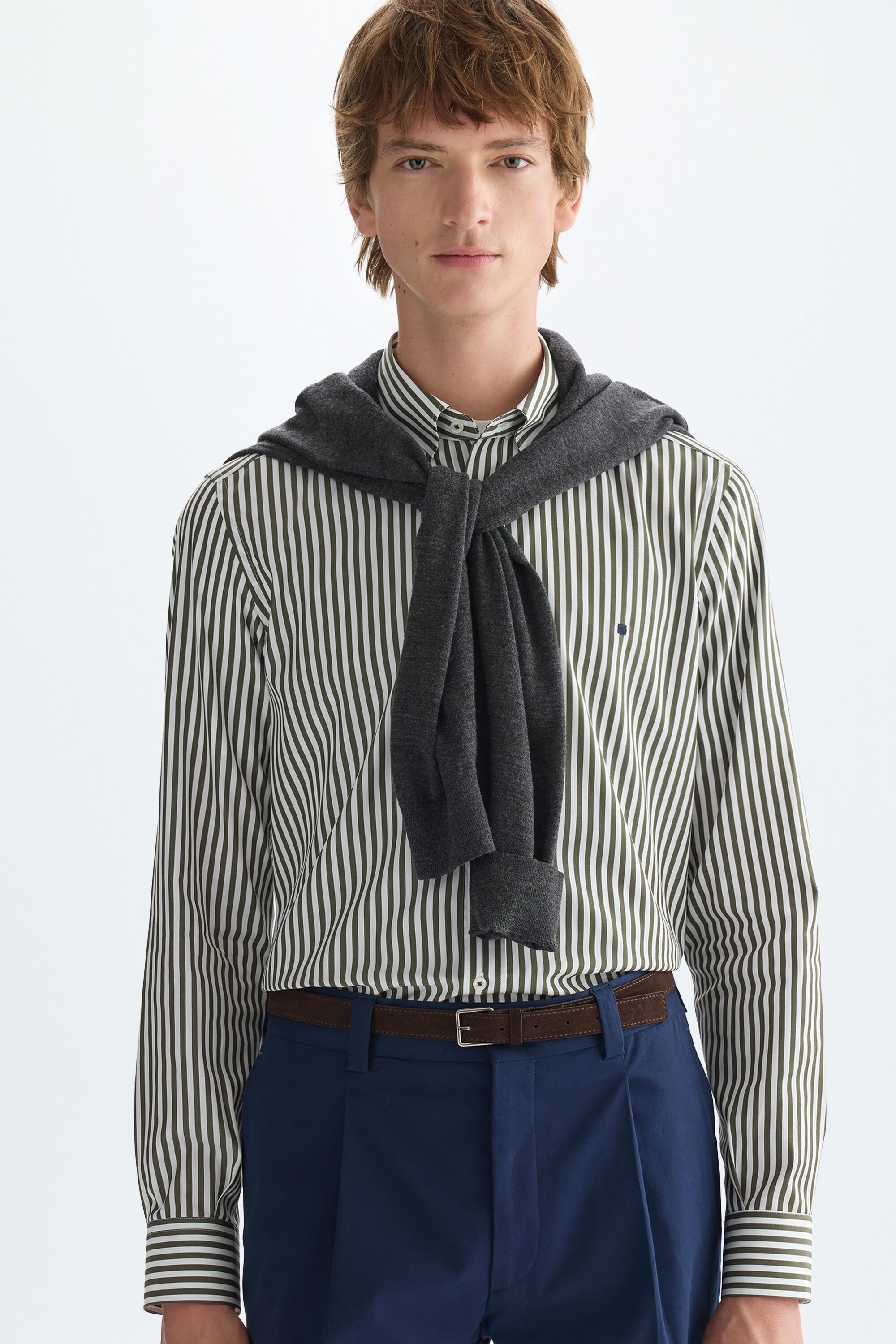 Candy stripe poplin shirt