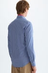 Gingham check poplin shirt