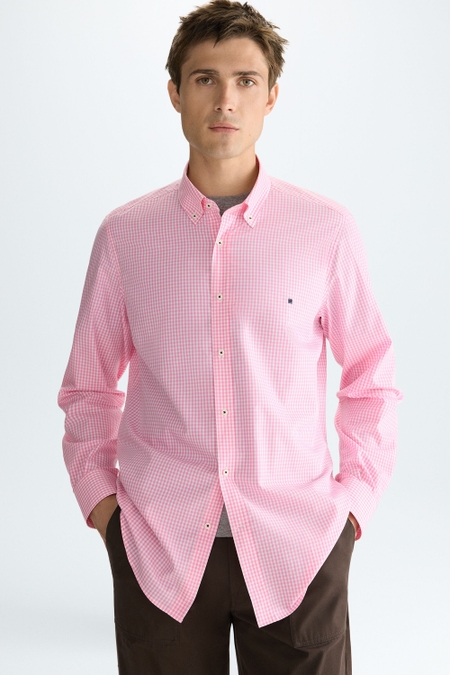 GINGHAM CHECK POPLIN SHIRT