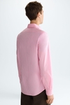 Gingham check poplin shirt