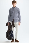 Gingham check poplin shirt