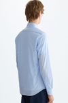 Gingham check poplin shirt