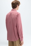 Gingham check poplin shirt