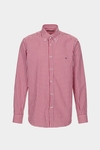 Gingham check poplin shirt