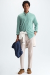 Gingham check poplin shirt