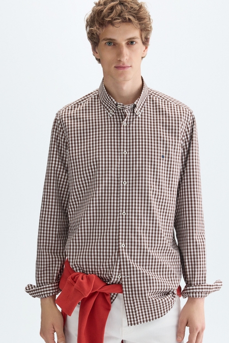 GINGHAM CHECK POPLIN SHIRT