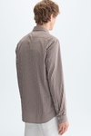 Gingham check poplin shirt