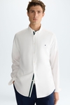 Grosgrain-trimmed Oxford shirt
