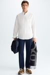 Grosgrain-trimmed Oxford shirt