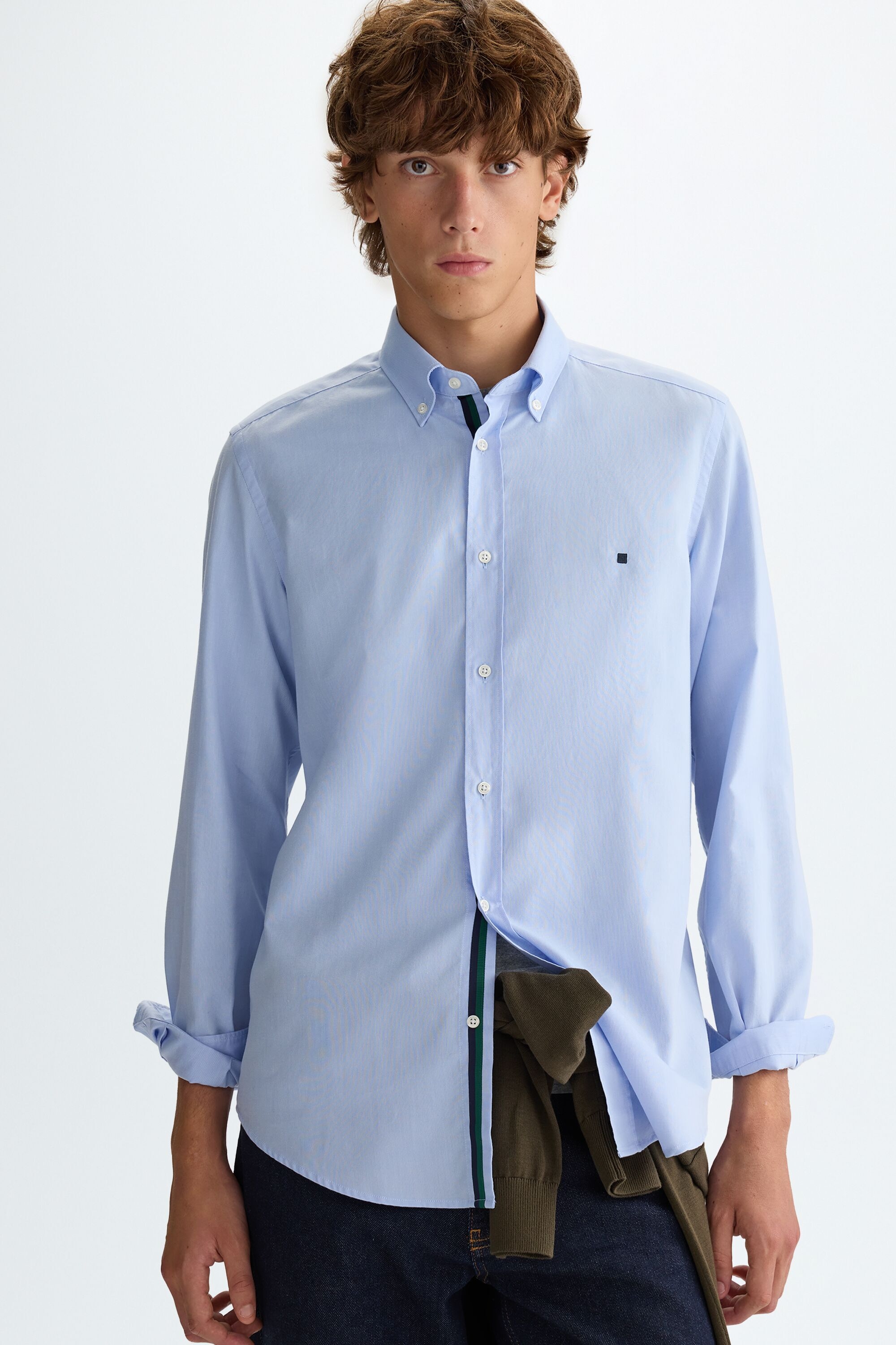 Camisa Oxford grosgrain