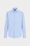 Spread collar textured shirt