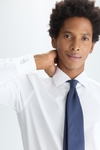 Camisa estructura puño gemelo cuello italiano