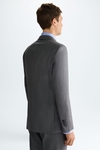 Chaqueta de traje classic fit microserreta lana