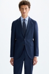 Wool bird's eye weave classic fit suit jacket