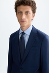 Wool bird's eye weave classic fit suit jacket