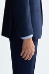 Wool bird's eye weave classic fit suit jacket