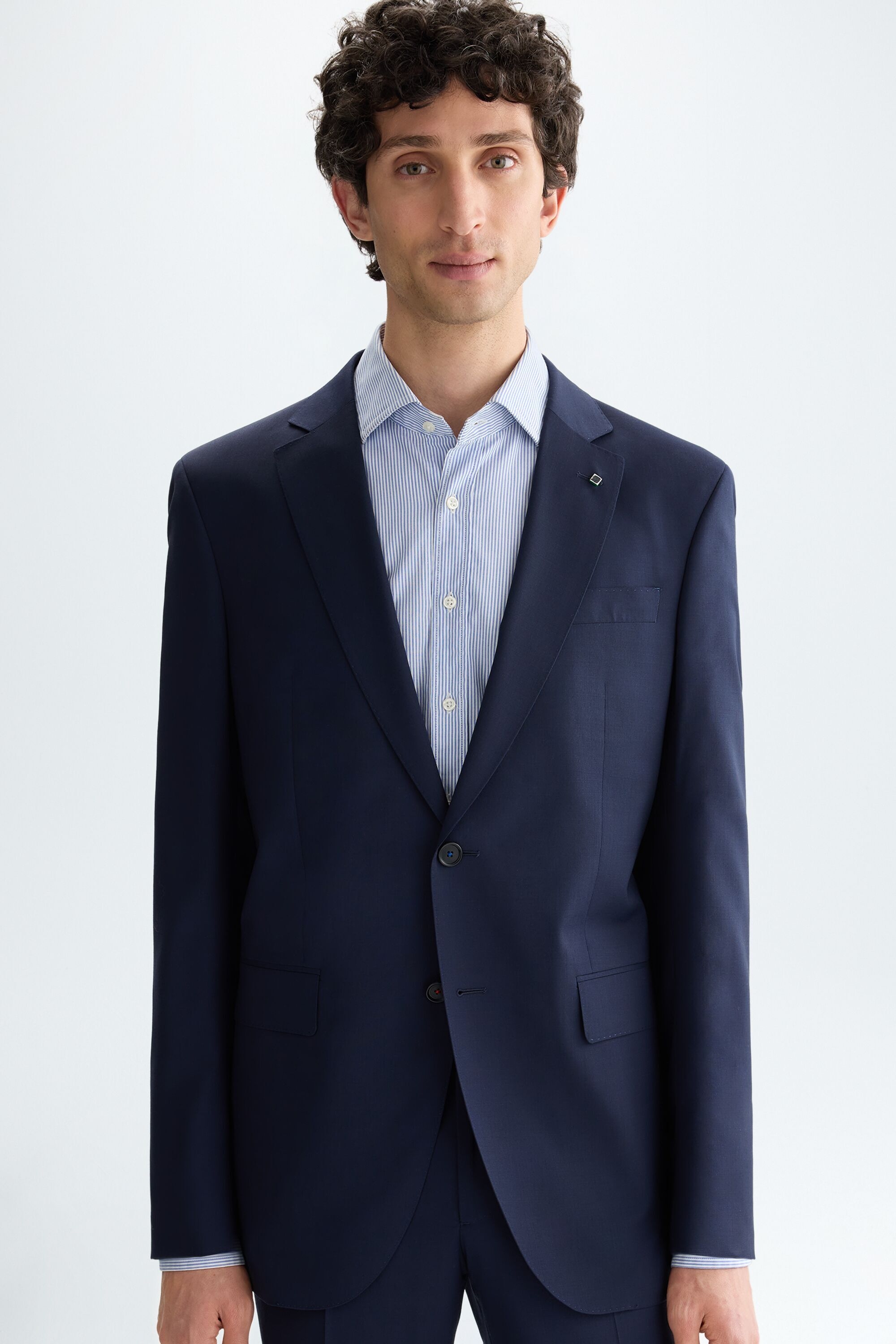 Tropical wool classic fit suit jacket