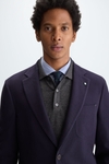 Cotton textured knit relaxed fit blazer