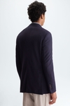 Cotton textured knit relaxed fit blazer