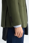 Cotton textured knit relaxed fit blazer