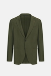 Cotton textured knit relaxed fit blazer