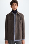 Textured wool overshirt