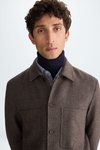 Textured wool overshirt