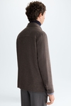 Textured wool overshirt