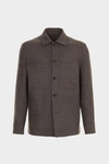 Textured wool overshirt