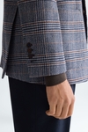 Prince of Wales check cotton relaxed fit blazer