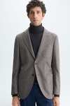 Houndstooth wool relaxed fit blazer