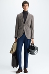 Houndstooth wool relaxed fit blazer