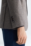 Houndstooth wool relaxed fit blazer