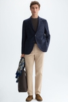 Windowpane check wool relaxed fit blazer