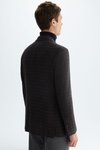 Double windowpane chequered relaxed fit blazer