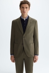 Cotton twill relaxed fit suit jacket