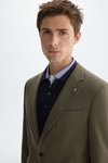 Cotton twill relaxed fit suit jacket