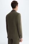 Cotton twill relaxed fit suit jacket