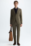 Cotton twill relaxed fit suit jacket