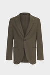 Cotton twill relaxed fit suit jacket